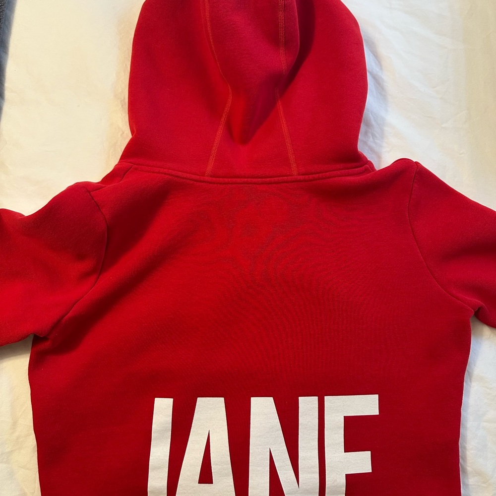 Lorna Jane Red Crop Hoodie Sweatshirt - Picture 3 of 6